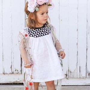 [Swallow's Return] Baby Girl Dress Monochrome IG